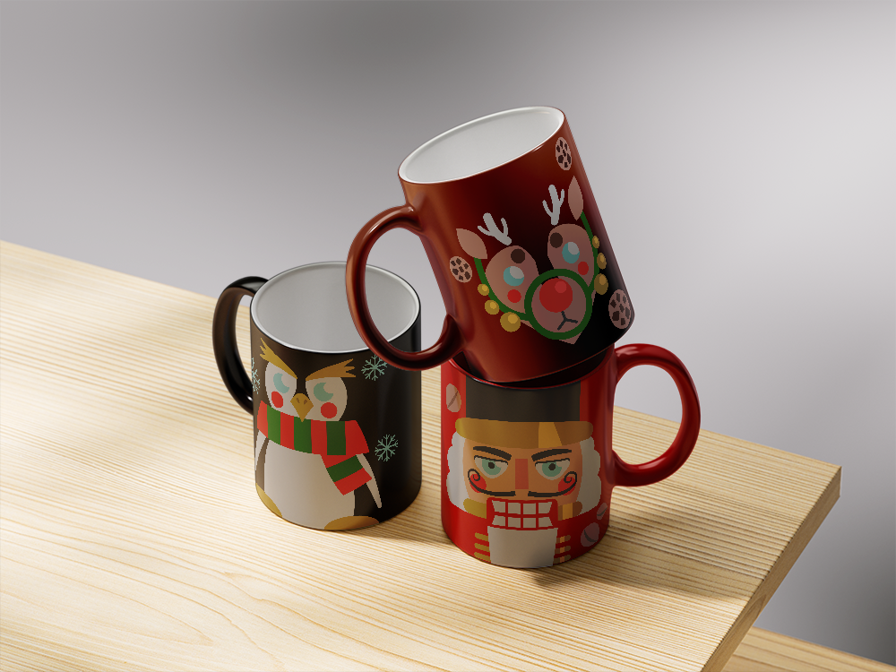Christmas Mugs Mockup - Holiday Product Assignment